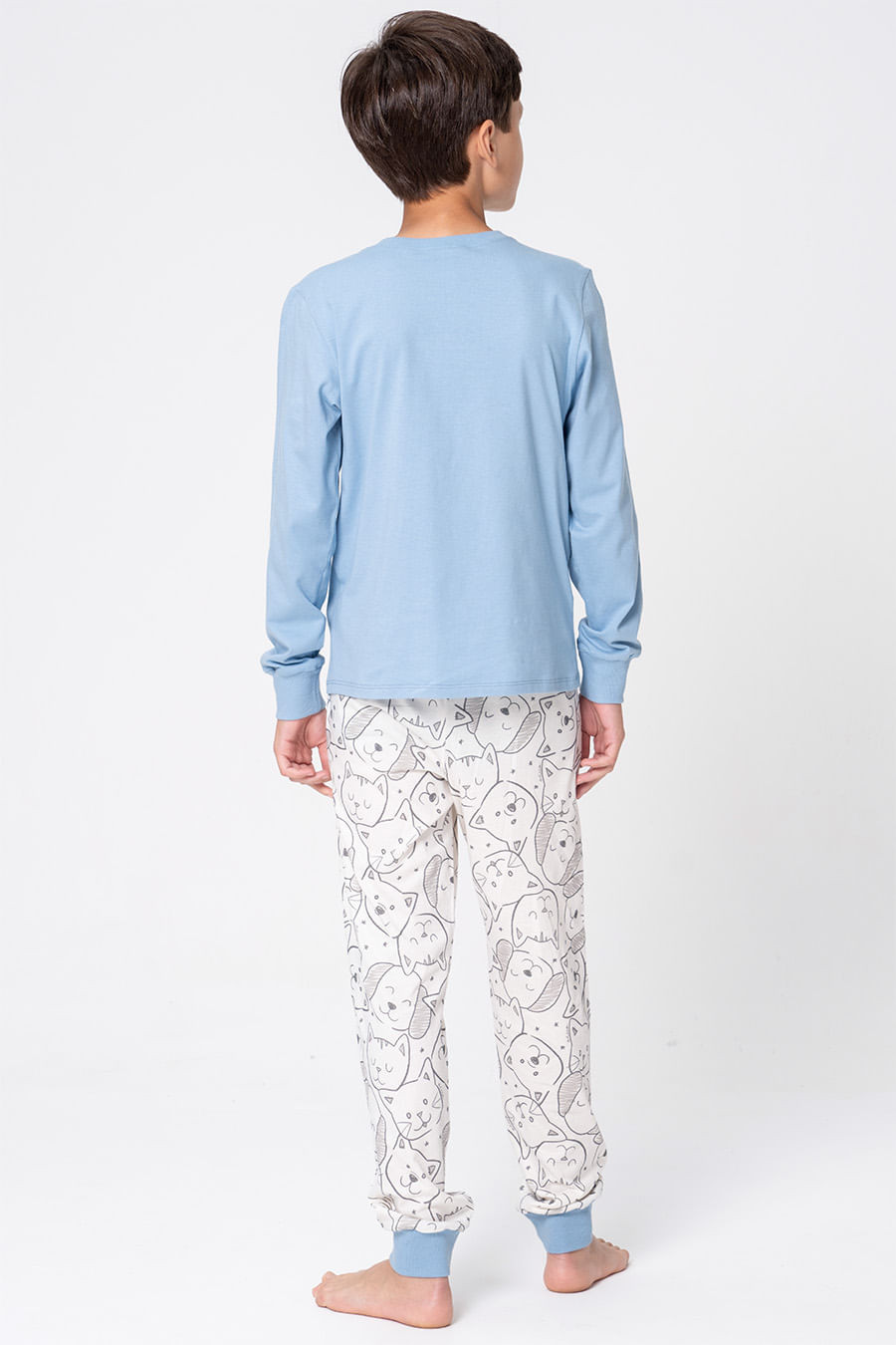 PIJAMA LONGO DE MALHA JUVENIL MENINO - PET COLORS PIJAMA LONGO DE MALHA JUVENIL MENINO - PET COLORS