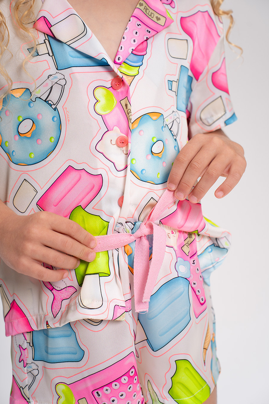 PIJAMA AMERICANO ACETINADO INFANTIL - CUTE PAPER PIJAMA AMERICANO ACETINADO INFANTIL - CUTE PAPER