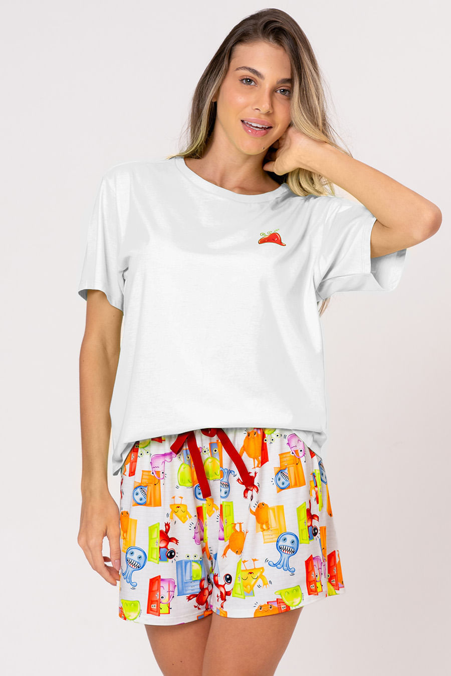PIJAMA CURTO FEMININO - GELEIA DE MONSTROS PIJAMA CURTO FEMININO - GELEIA DE MONSTROS