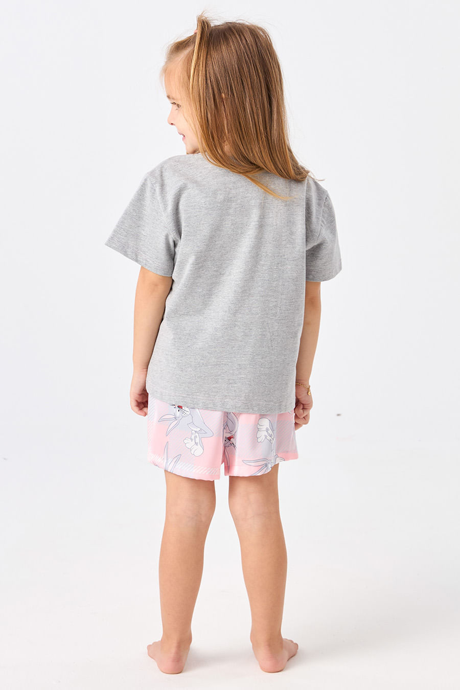 PIJAMA CURTO ALGODÃO E SHORT ACETINADO INFANTIL - PERNALONGA CLUB PIJAMA CURTO ALGODÃO E SHORT ACETINADO INFANTIL - PERNALONGA CLUB
