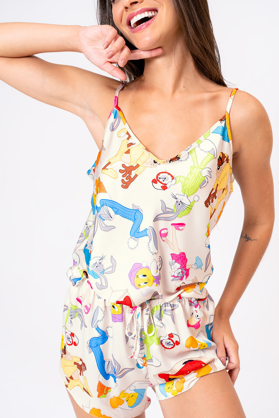SHORT DOLL ACETINADO - LOONEY NIGHT SHORT DOLL ACETINADO - LOONEY NIGHT