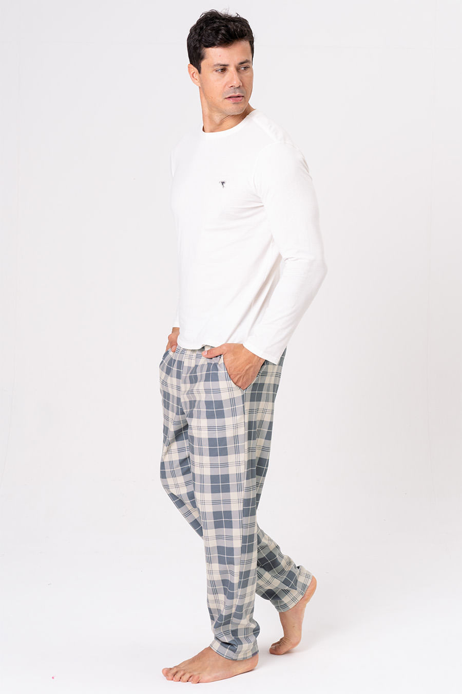 PIJAMA LONGO MASCULINO - GREY PIJAMA LONGO MASCULINO - GREY