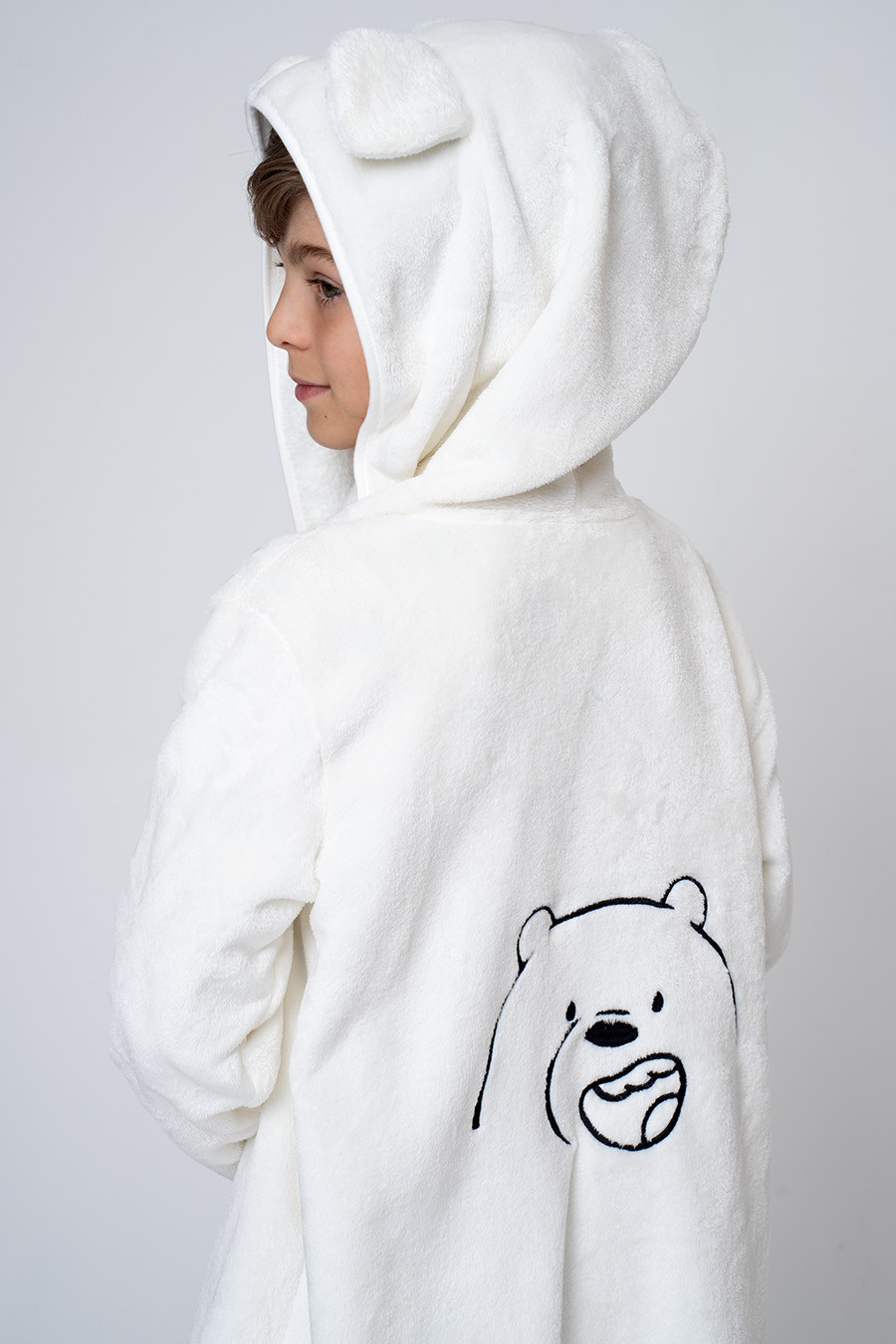 CASACO JUVENIL UNISSEX - URSOS SEM CURSO CAFÉ DE DOMINGO DETALHES