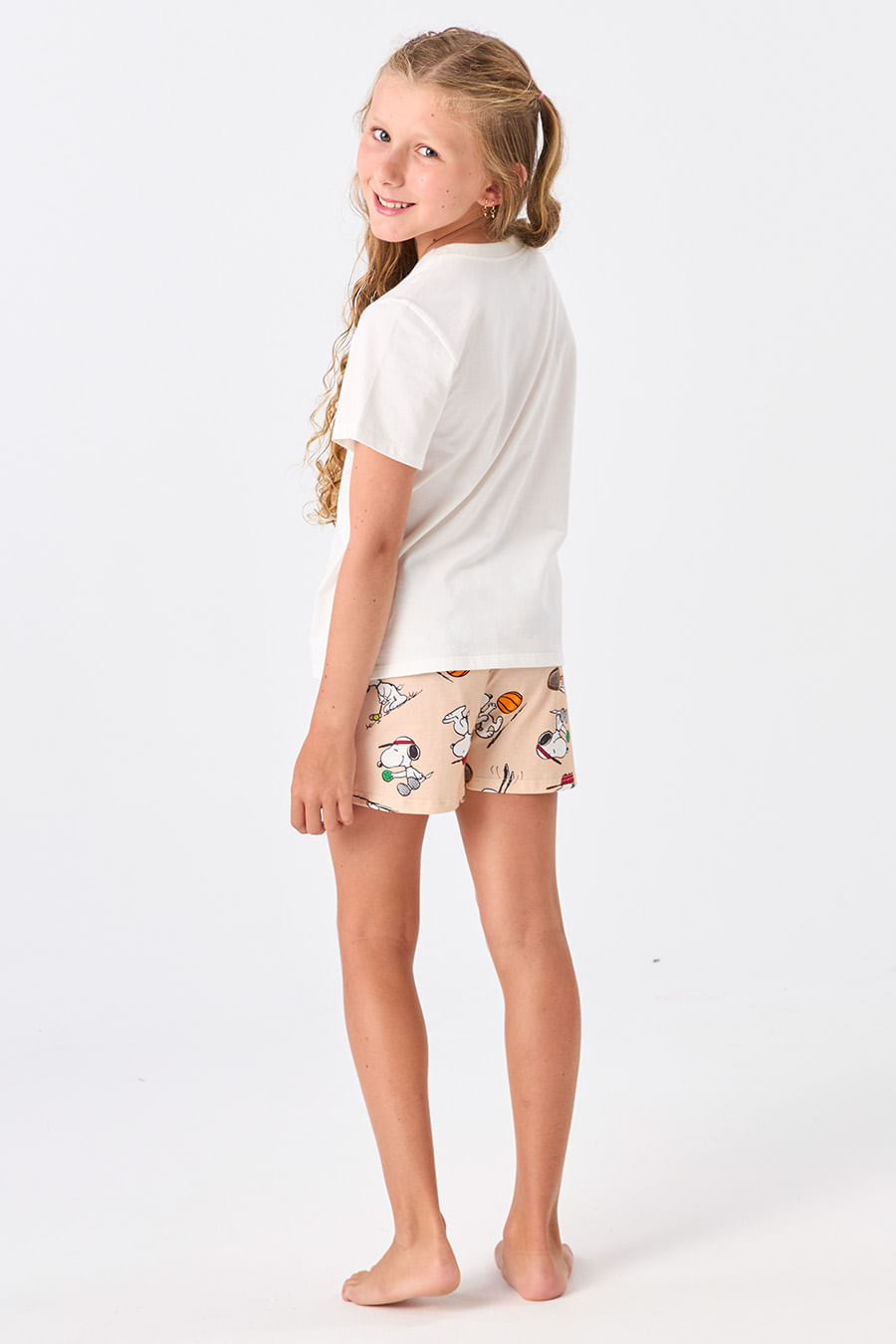 PIJAMA CURTO JUVENIL MENINA - SNOOPY SPORTS