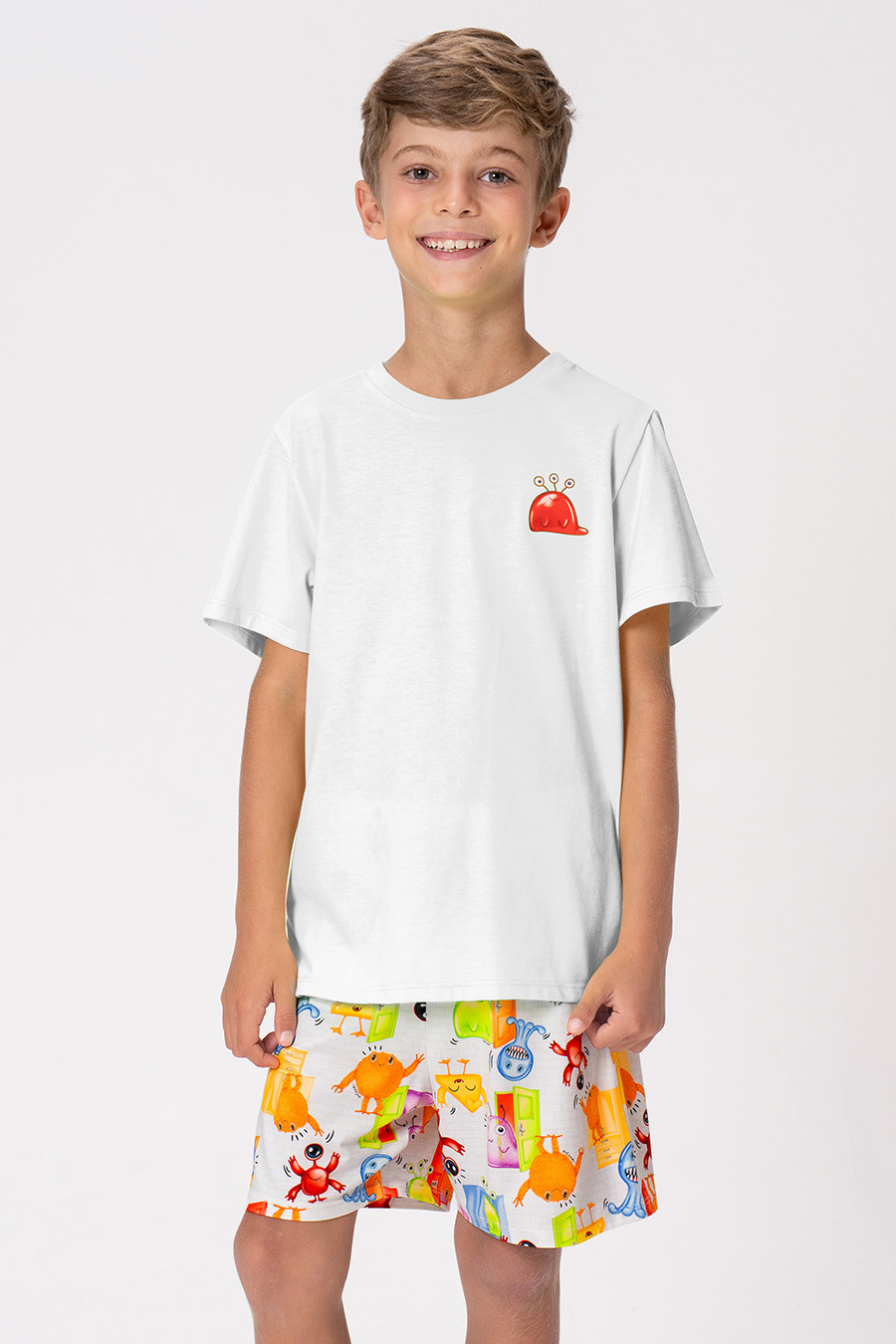PIJAMA CURTO JUVENIL MENINO - GELEIA DE MONSTROS PIJAMA CURTO JUVENIL MENINO - GELEIA DE MONSTROS