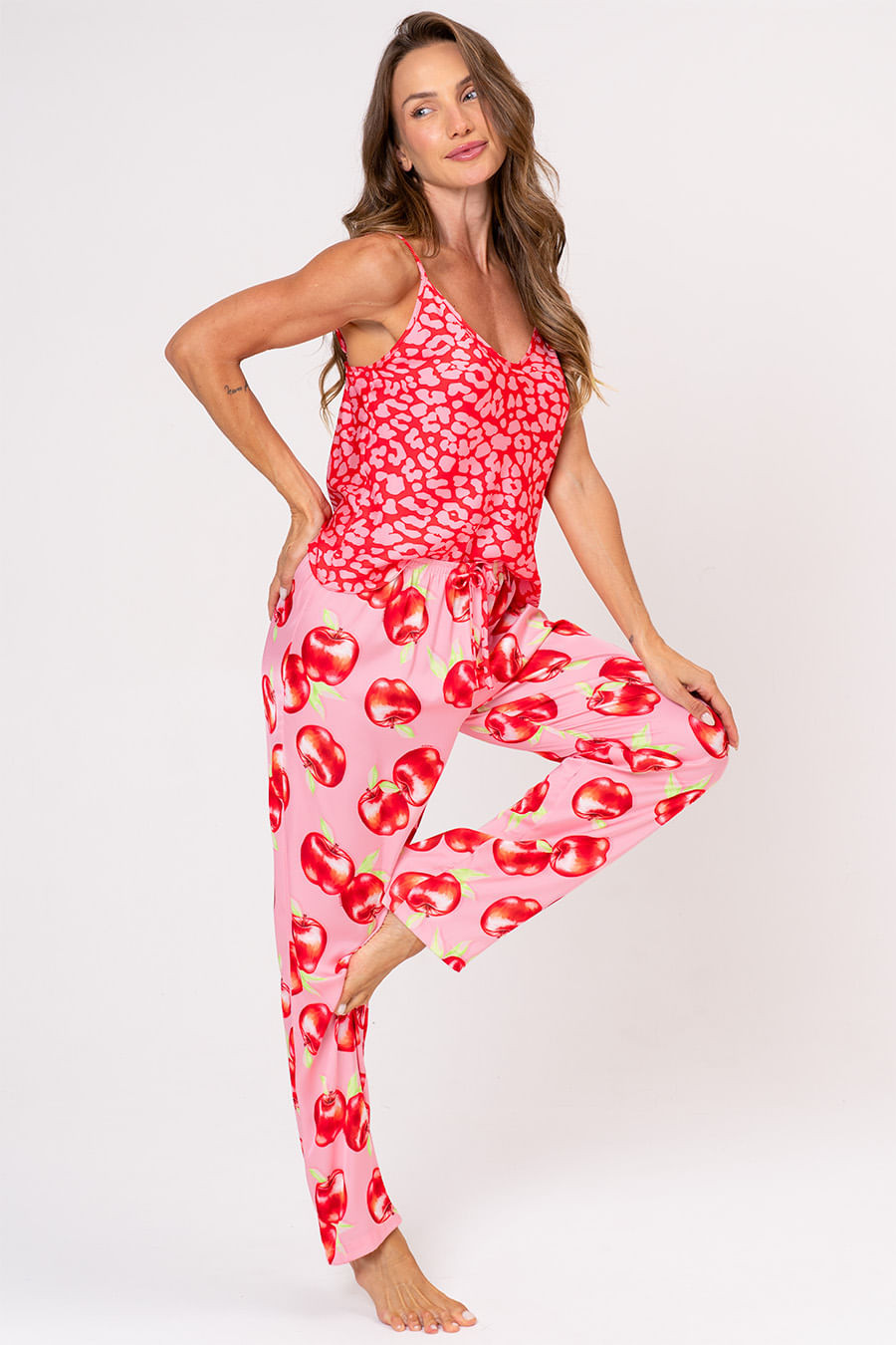 PIJAMA FEMNINO ACETINADO DE ALÇAS - DESEJOS PIJAMA FEMNINO ACETINADO DE ALÇAS - DESEJOS