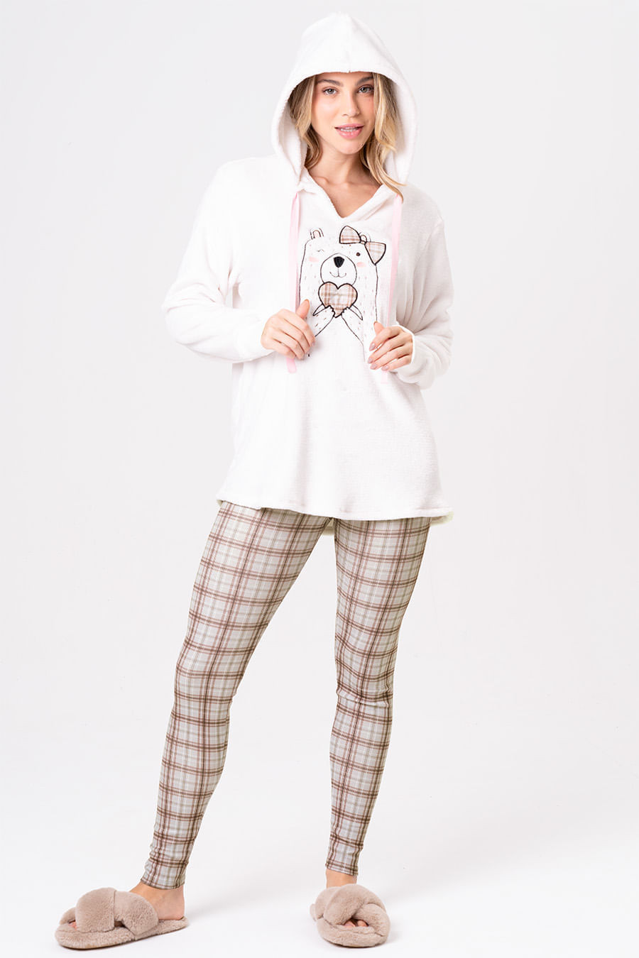 PIJAMA LONGO COM CAPUZ - MOCACCINO PIJAMA LONGO COM CAPUZ - MOCACCINO