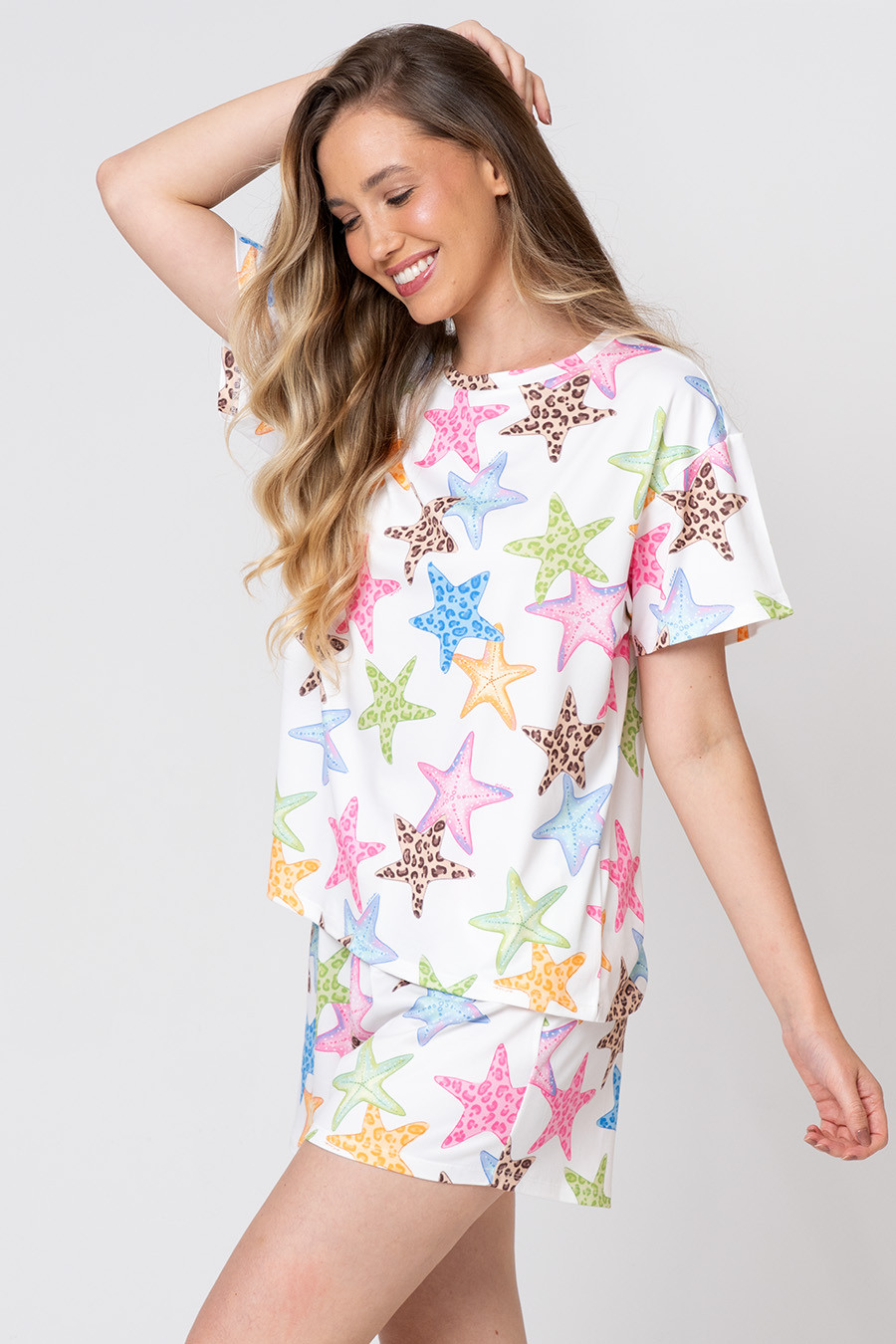 PIJAMA ESTRELA DO MAR CURTO FEMININO - A MAR PIJAMA ESTRELA DO MAR CURTO FEMININO - A MAR
