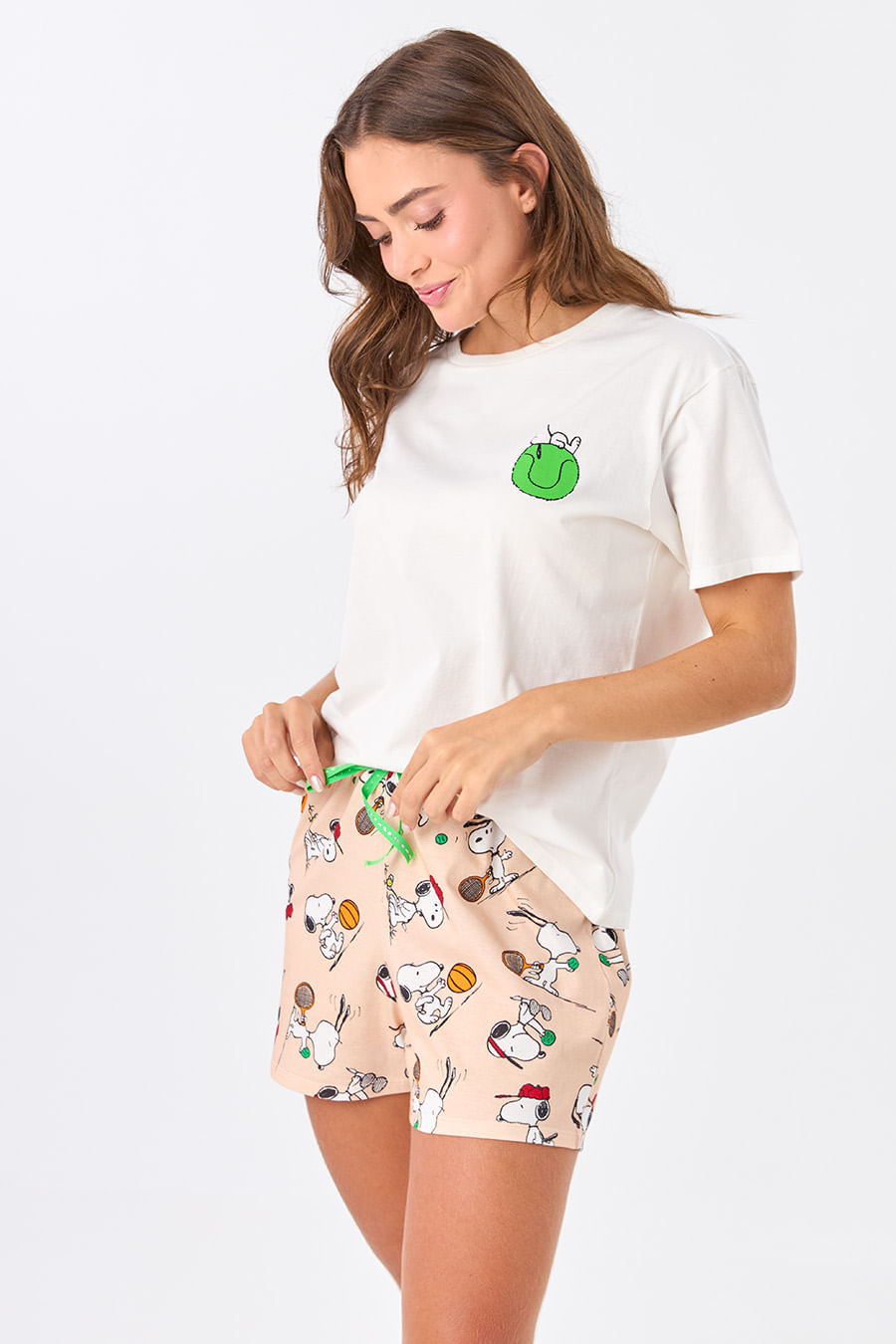 PIJAMA CURTO DE ALGODÃO - SNOOPY SPORTS PIJAMA CURTO DE ALGODÃO - SNOOPY SPORTS