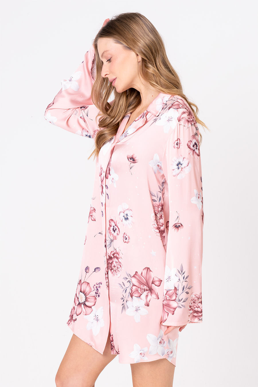 CAMISOLA CHEMISE ACETINADA - FLORATA CAMISOLA CHEMISE ACETINADA - FLORATA