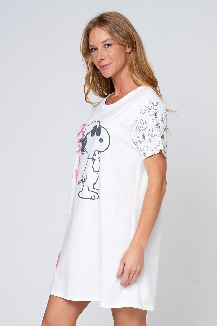 CAMISOLA MANGA CURTA ALGODÃO - SNOOPY COLOR CAMISOLA MANGA CURTA ALGODÃO - SNOOPY COLOR