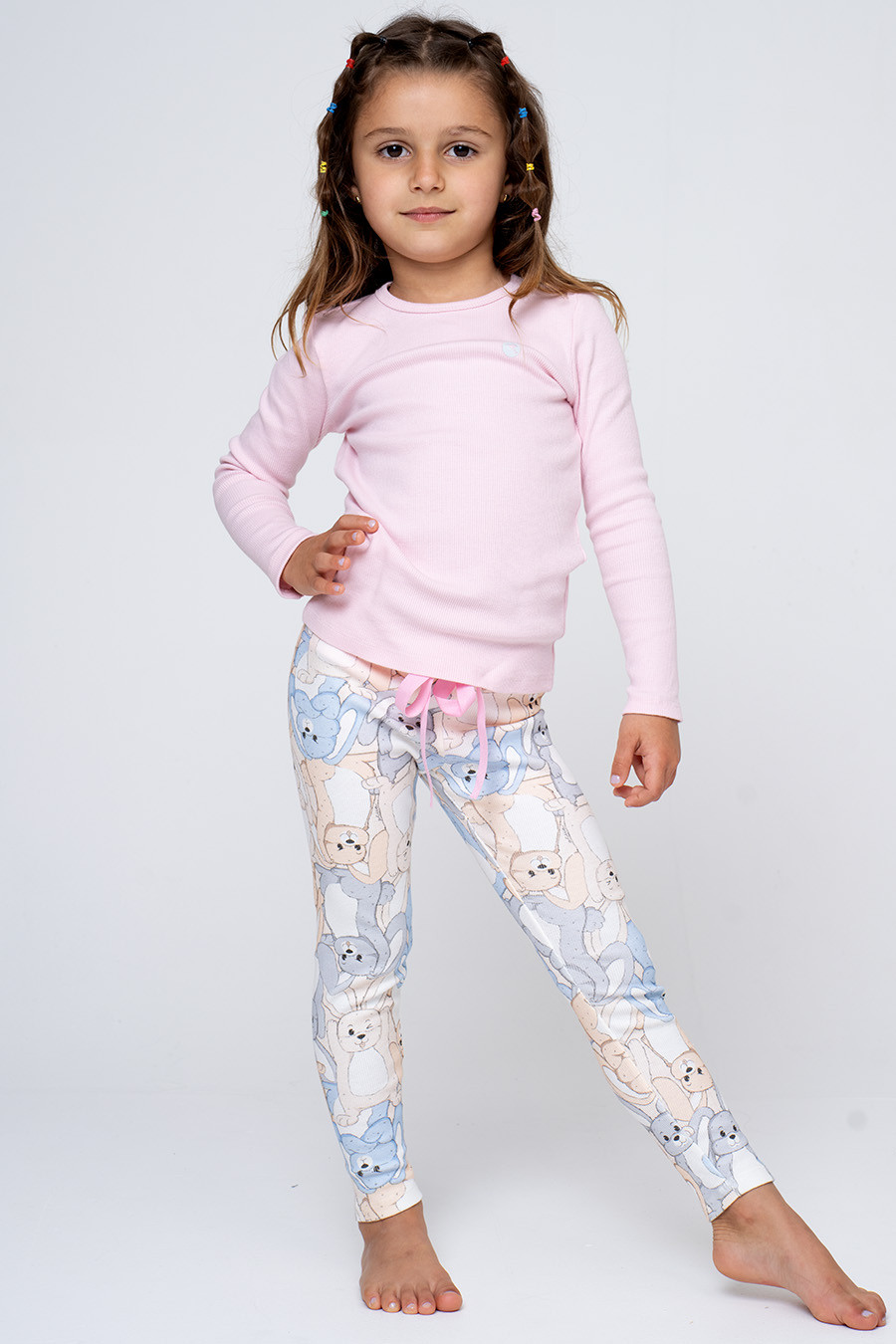 PIJAMA FEMININO INFANTIL COELHOS - BOM DIA, PRA QUEM? PIJAMA FEMININO INFANTIL COELHOS