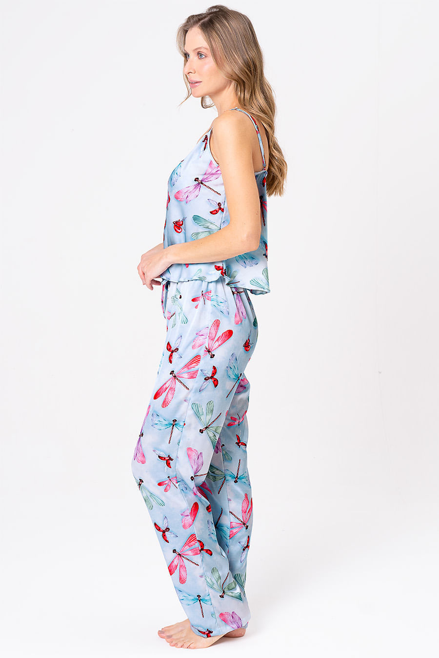 PIJAMA ACETINADO DE ALÇAS - LIBÉLULA PIJAMA ACETINADO DE ALÇAS - LIBÉLULA