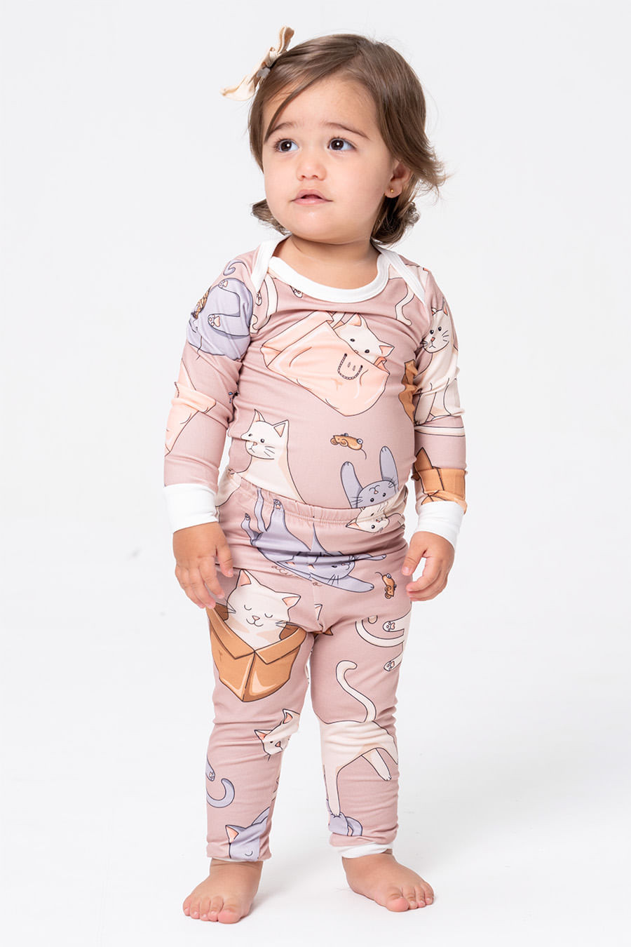 BODY + CALÇA DE RIBANA BABY - GATICES BODY + CALÇA DE RIBANA BABY - GATICES