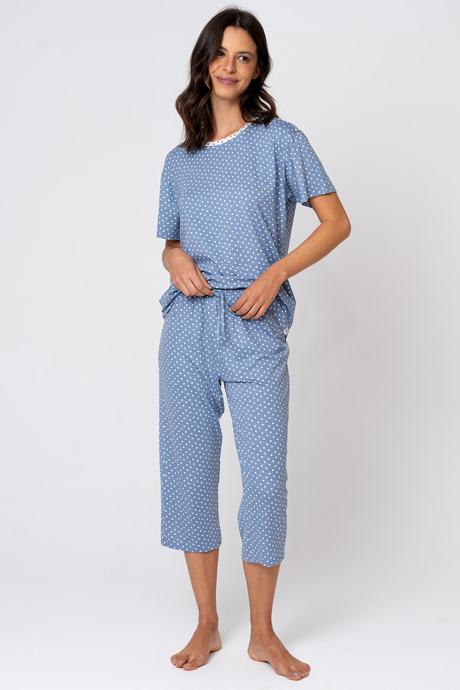 PIJAMA PESCADOR FEMININO EM VISCOSE - MINI POÁ