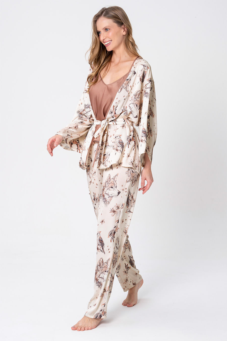 PIJAMA ACETINADO 3 PEÇAS - SERENA PIJAMA ACETINADO 3 PEÇAS - SERENA