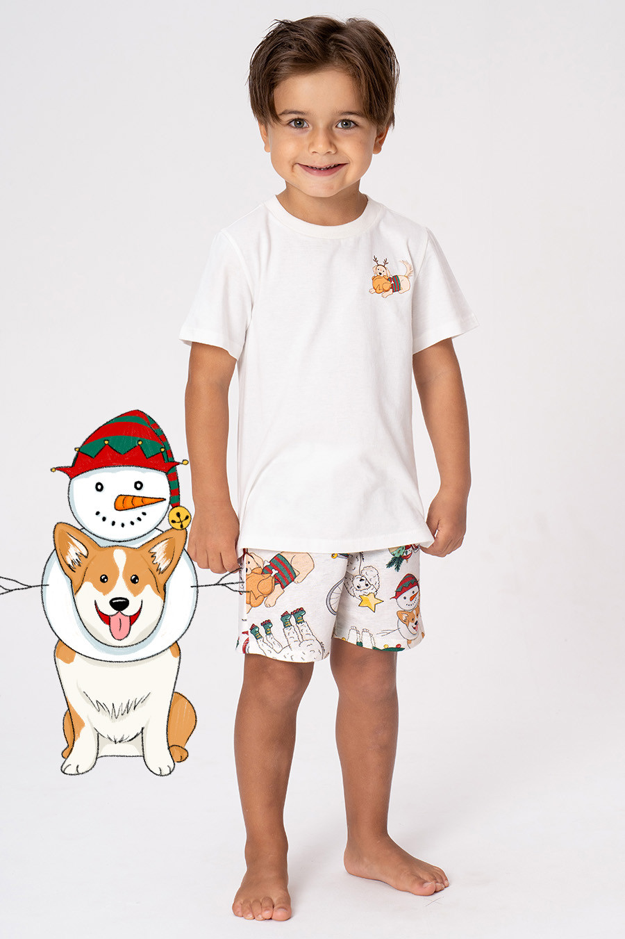 PIJAMA DE ALGODÃO INFANTIL MENINO - NATAL AU PIJAMA DE ALGODÃO INFANTIL MENINO - NATAL AU