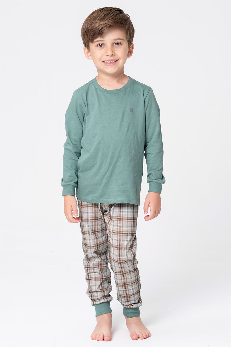 PIJAMA LONGO DE MALHA INFANTIL UNISSEX - MOCACCINO PIJAMA LONGO DE MALHA INFANTIL UNISSEX - MOCACCINO