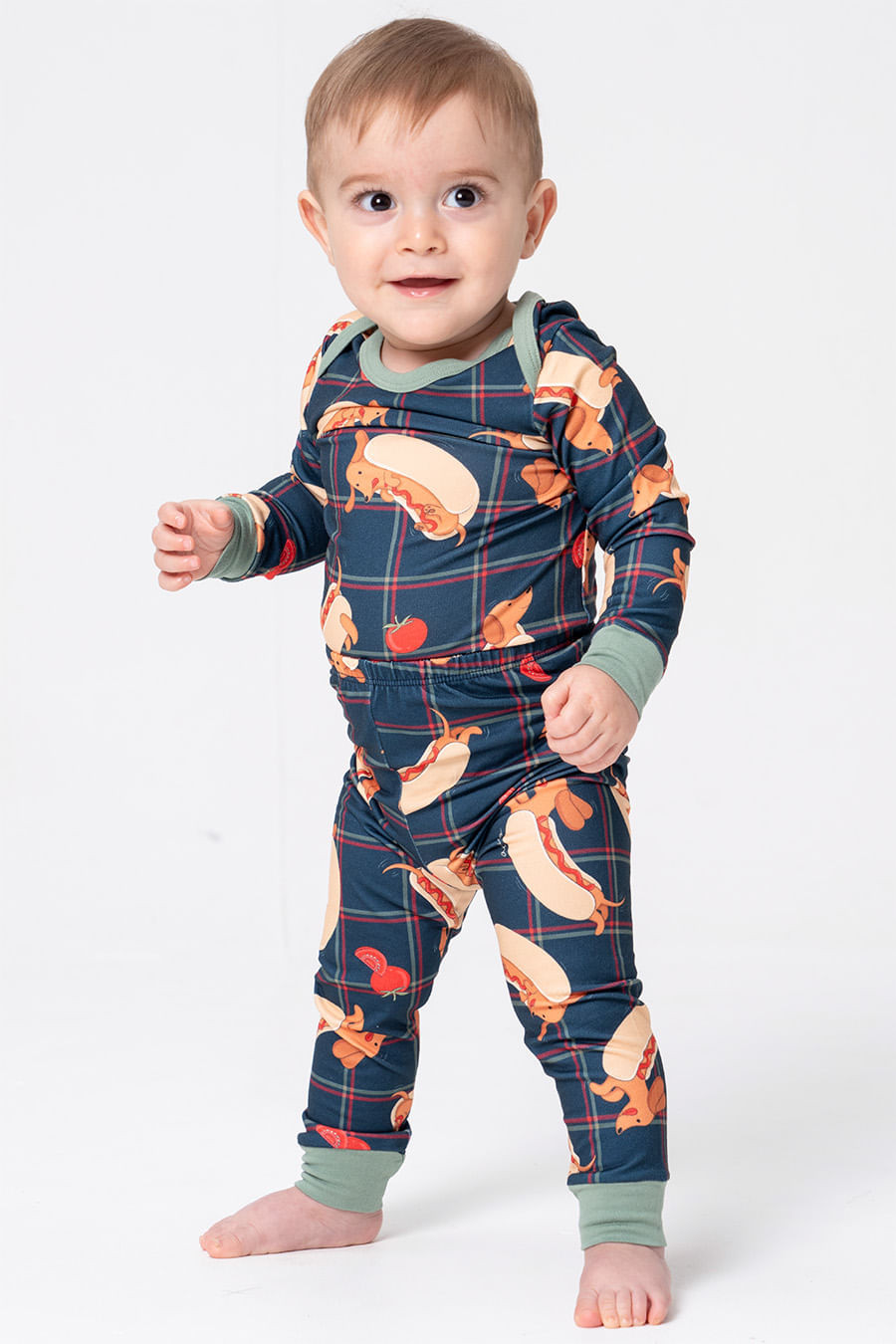 BODY + CALÇA BABY TOQUE DE PÊSSEGO - HOT DOG BODY + CALÇA BABY TOQUE DE PÊSSEGO - HOT DOG