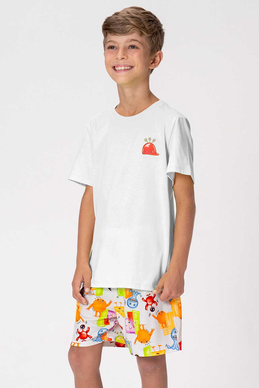 PIJAMA CURTO JUVENIL MENINO - GELEIA DE MONSTROS PIJAMA CURTO JUVENIL MENINO - GELEIA DE MONSTROS