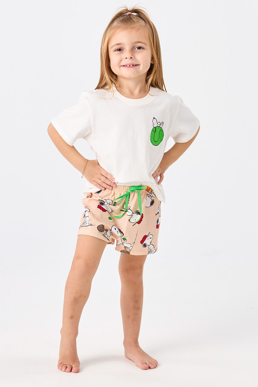PIJAMA CURTO INFANTIL MENINA - SNOOPY SPORTS PIJAMA CURTO INFANTIL MENINA - SNOOPY SPORTS