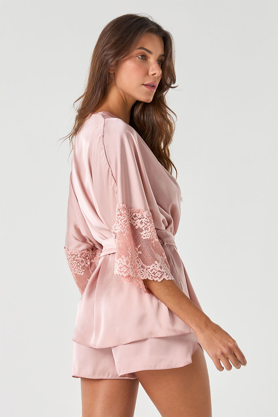 SHORT DOLL KIMONO ACETINADO - CLÁSSICOS ACETINADOS VANILLA