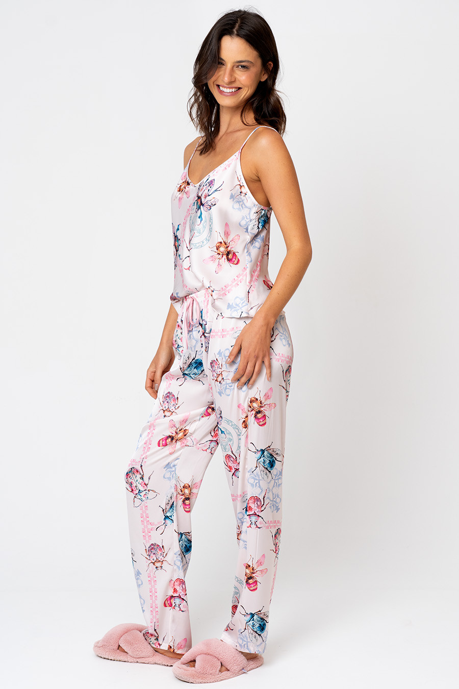 PIJAMA DE ALÇA TOQUE DE SEDA - REINO DAS JOIAS PIJAMA DE ALÇA TOQUE DE SEDA