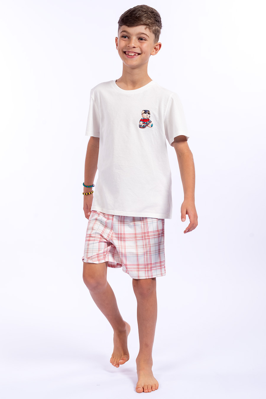 PIJAMA JUVENIL MENINO ALGODÃO XADREZ - ABRAÇO DE URSO PIJAMA JUVENIL MENINO ALGODÃO XADREZ - ABRAÇO DE URSO