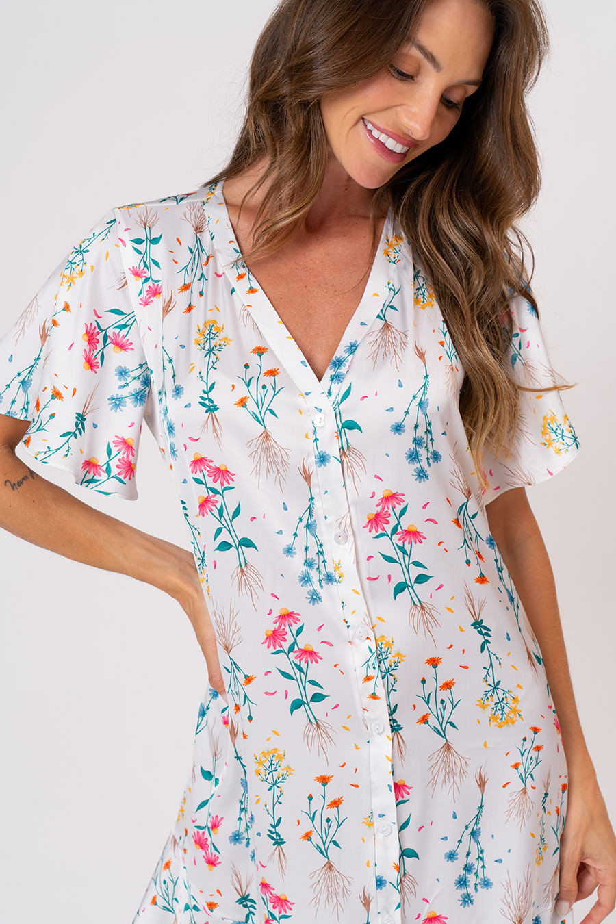 CAMISOLA ACETINADA AMPLA - RAIZES CAMISOLA ACETINADA AMPLA - RAIZES
