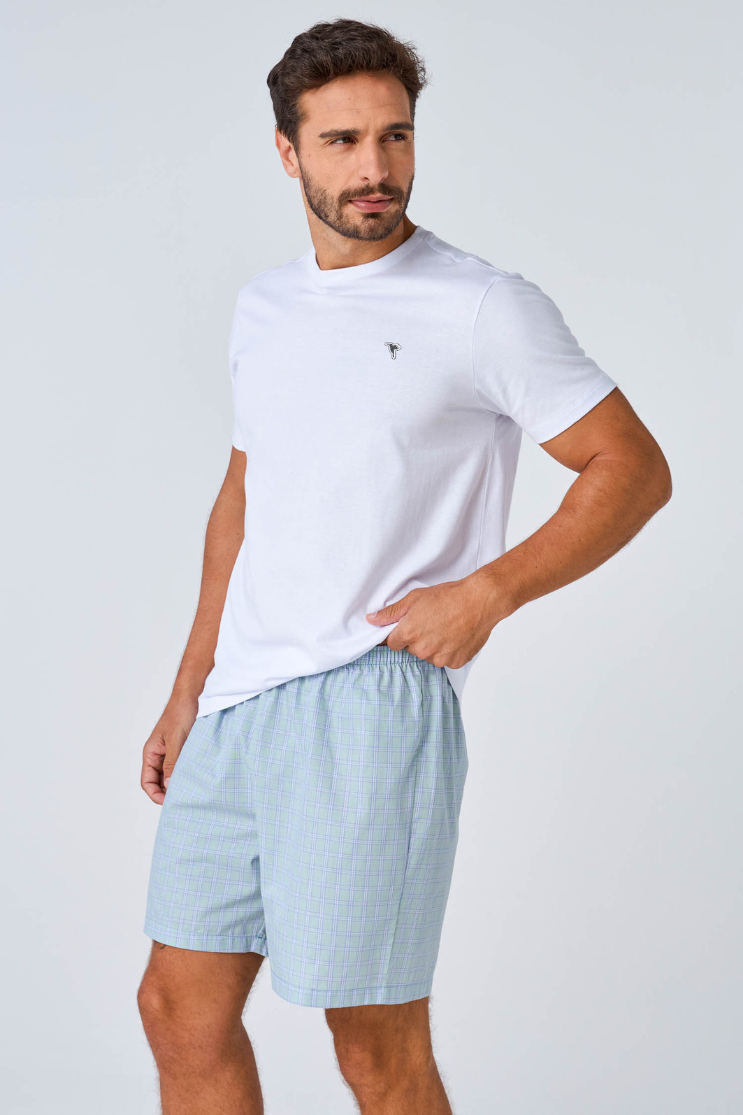 PIJAMA CURTO MASCULINO ¿ CLÁSSICOS CAMBRAIA PIJAMA CURTO MASCULINO ¿ CLÁSSICOS CAMBRAIA