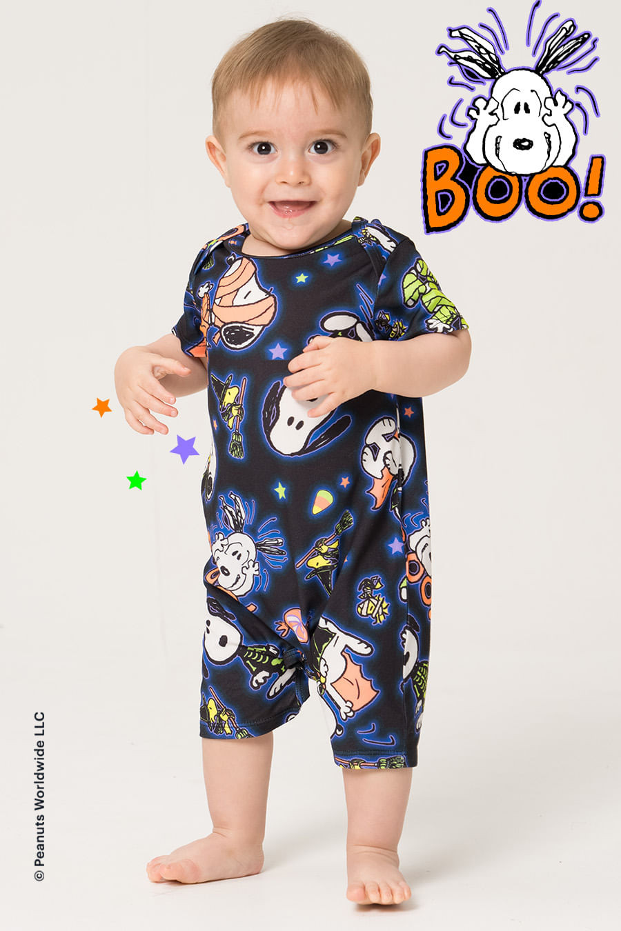 BODY MACAQUINHO CURTO BABY - SPOOKY SNOOPY BODY MACAQUINHO CURTO BABY - SPOOKY SNOOPY