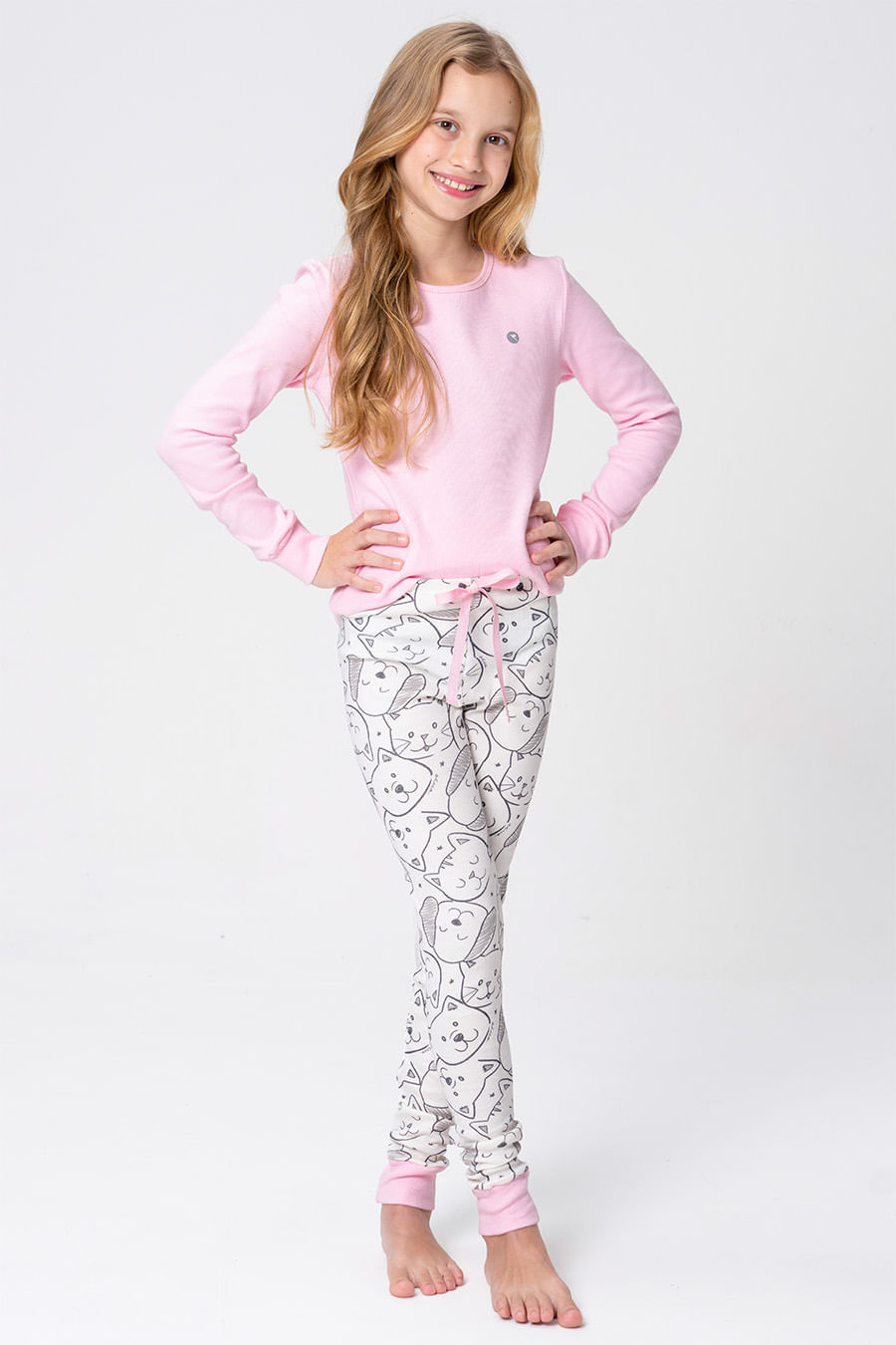 PIJAMA DE RIBANA LONGO JUVENIL MENINA - PET COLORS PIJAMA DE RIBANA LONGO JUVENIL MENINA - PET COLORS