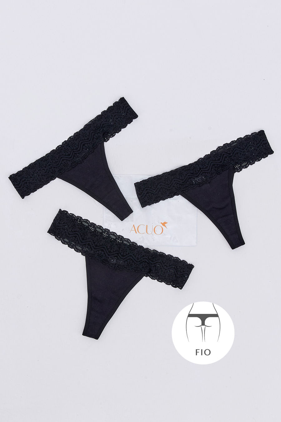 KIT CALCINHA PRETO FIO ALGODÃO KIT CALCINHA PRETO FIO ALGODÃO