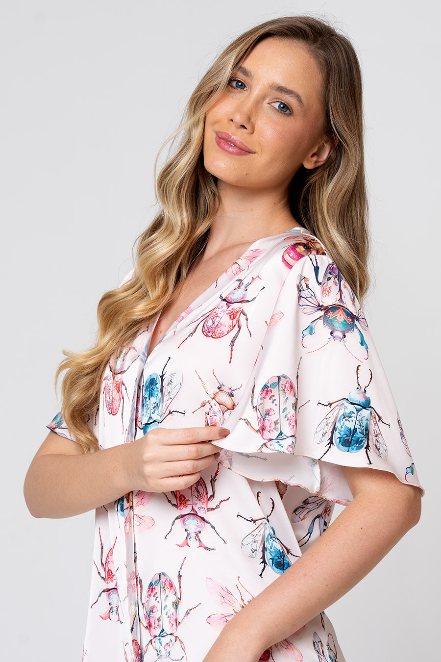 CAMISOLA MANGA CURTA BABADOS - REINO DAS JOIAS CAMISOLA MANGA CURTA BABADOS