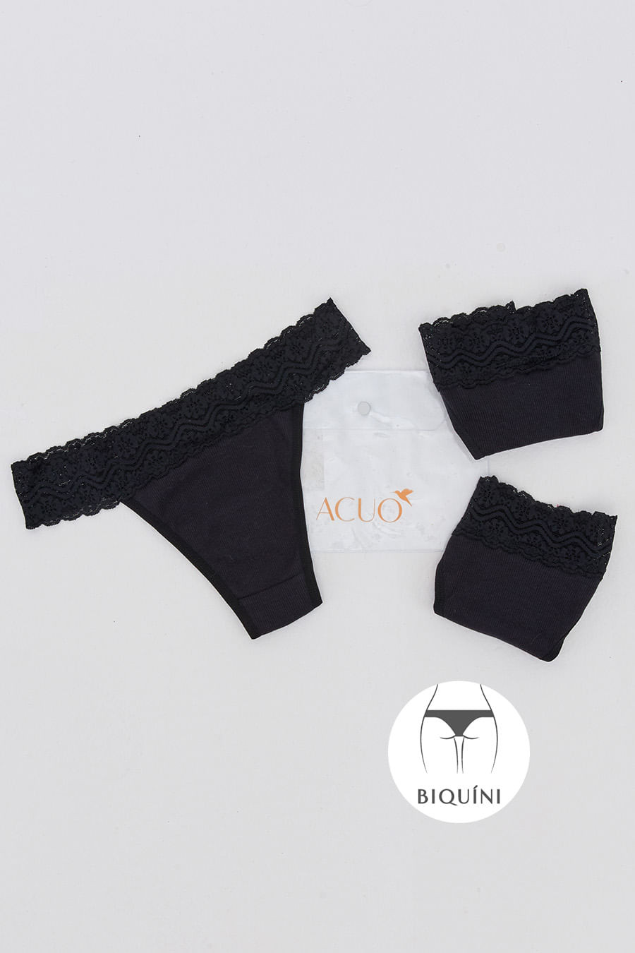 KIT CALCINHAS PRETO BÍQUNI - ETERNO LINGERIE KIT CALCINHAS PRETO BÍQUNI - ETERNO LINGERIE