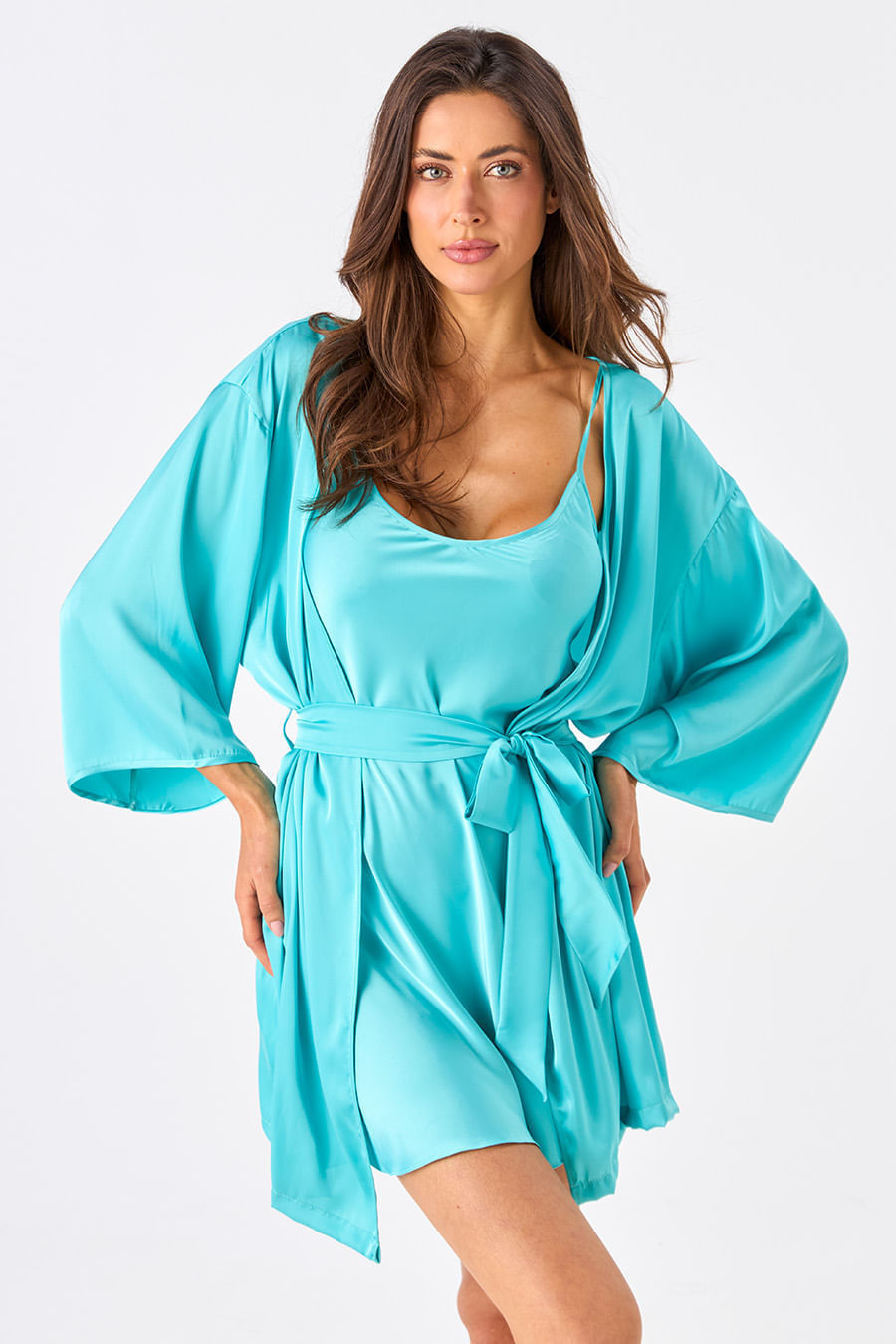 ROBE BÁSICO CURTO ACETINADO - MALDIVAS ROBE BÁSICO CURTO ACETINADO - MALDIVAS