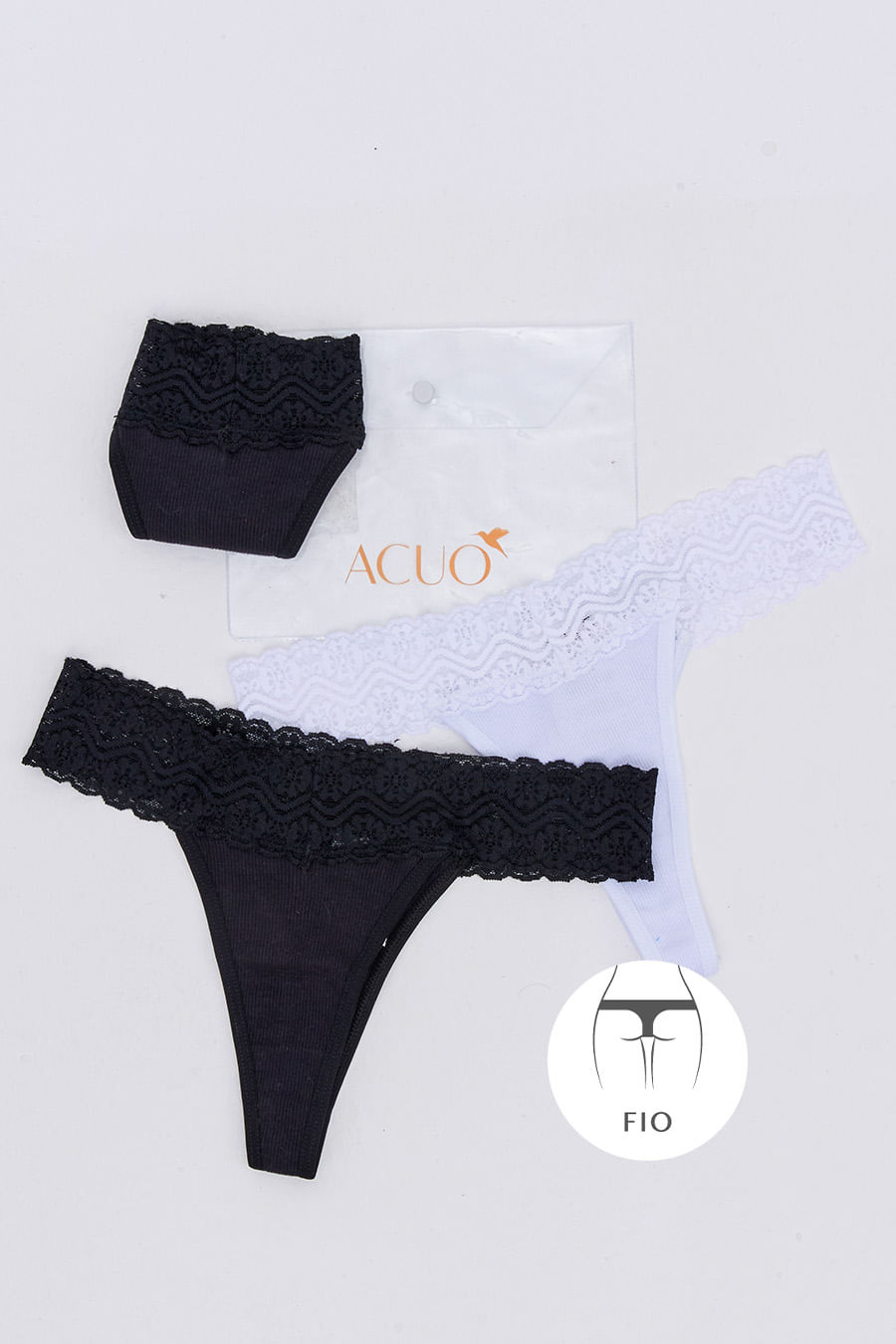 KIT CALCINHAS ALGODÃO FIO PRETO - ETERNO LINGERIE KIT CALCINHAS ALGODÃO FIO PRETO - ETERNO LINGERIE