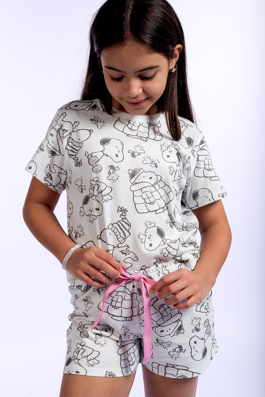 PIJAMA CURTO JUVENIL FEMININO - SNOOPY COLOR