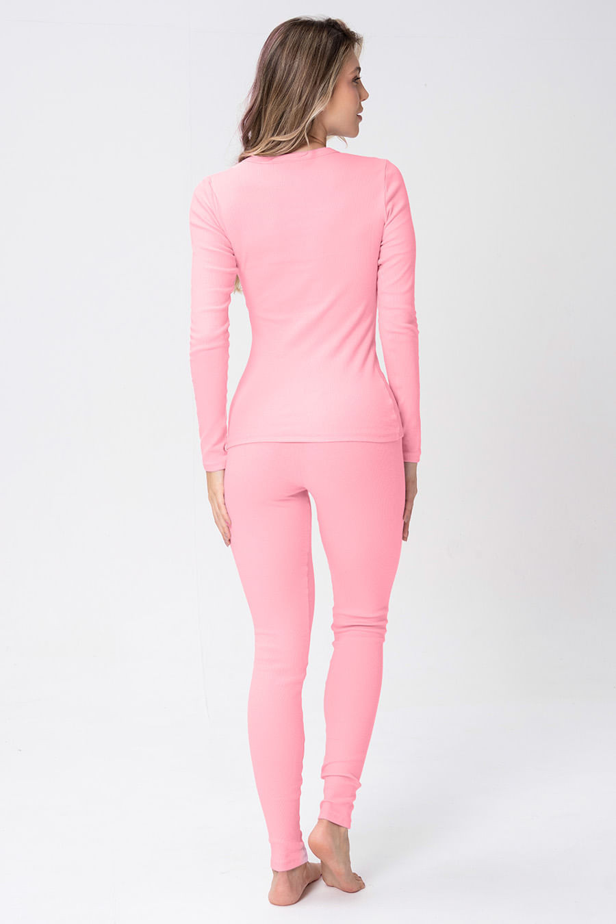 PIJAMA FEMININO DE RIBANA LONGO - CLÁSSICOS CANELADOS PIJAMA FEMININO DE RIBANA LONGO - CLÁSSICOS CANELADOS