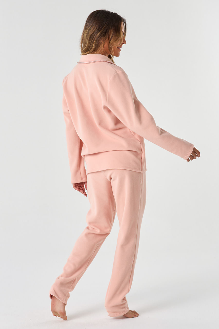 PIJAMA LONGO DE BOTÕES FEMININO - CLÁSSICOS SOFT PIJAMA LONGO DE BOTÕES FEMININO - CLÁSSICOS SOFT