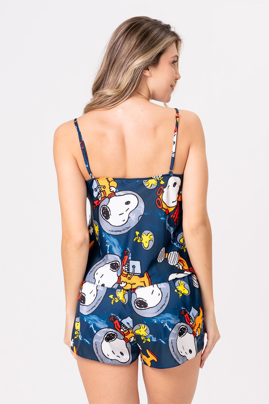 SHORT DOLL ACETINADO - SNOOPY NAUTA SHORT DOLL ACETINADO - SNOOPY NAUTA