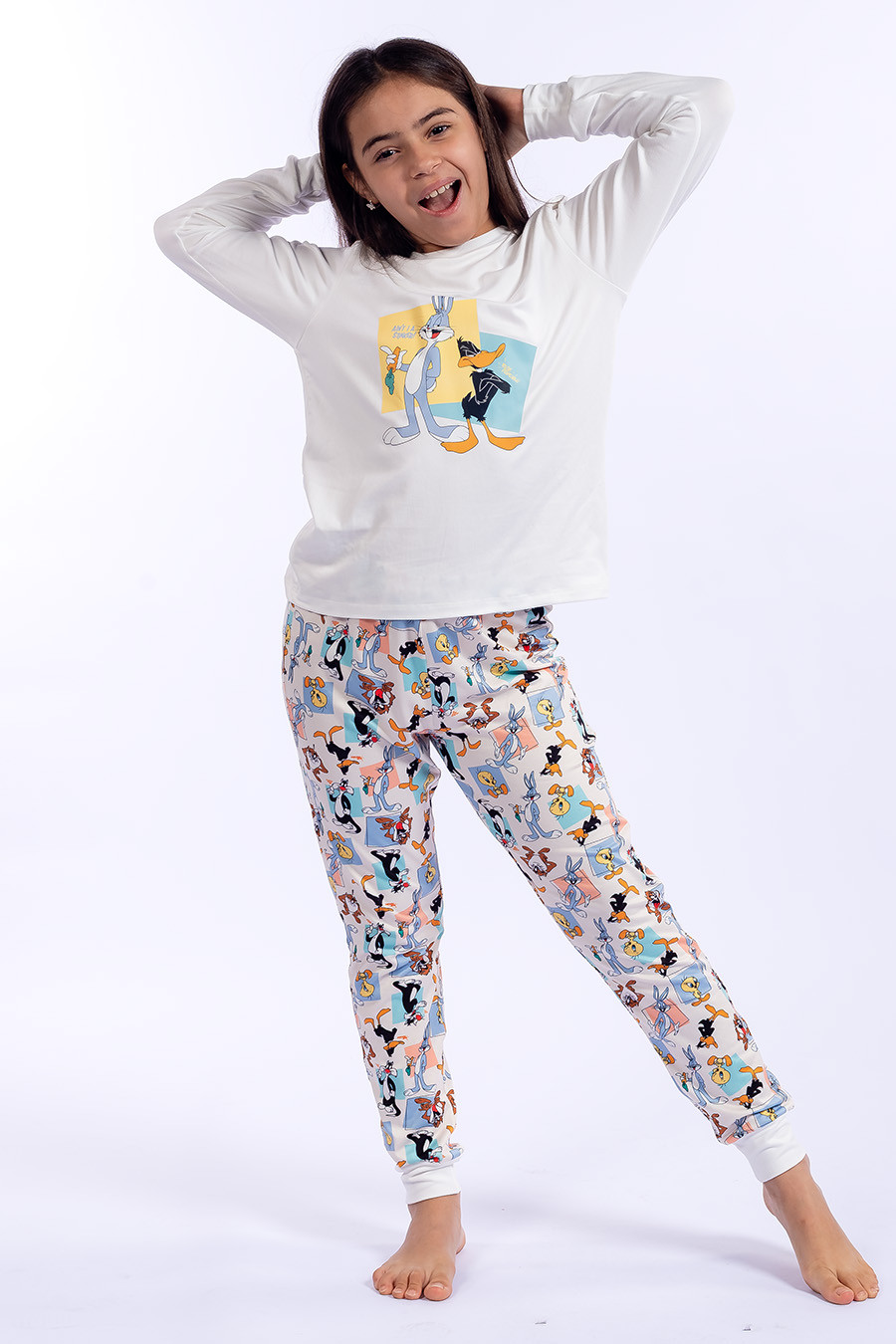 PIJAMA JUNVEIL UNISSEX ESTAMPADO - LOONEY BOX PIJAMA JUNVEIL UNISSEX ESTAMPADO
