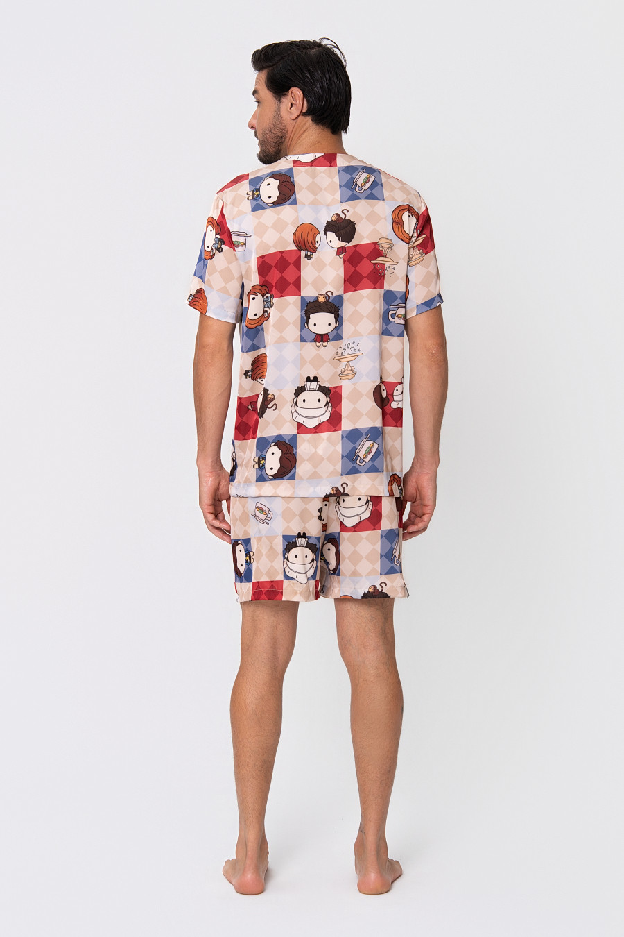 PIJAMA CURTO DE BOTÃO UNISSEX - FRIENDS COSTAS HOMEM