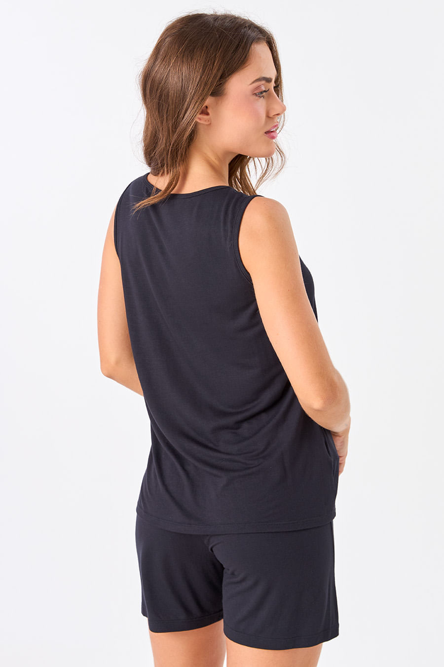 SHORT DOLL REGATA E BERMUDA FEMININO - CLÁSSICO VISCOSE BLACK SHORT DOLL REGATA E BERMUDA FEMININO - CLÁSSICO VISCOSE BLACK