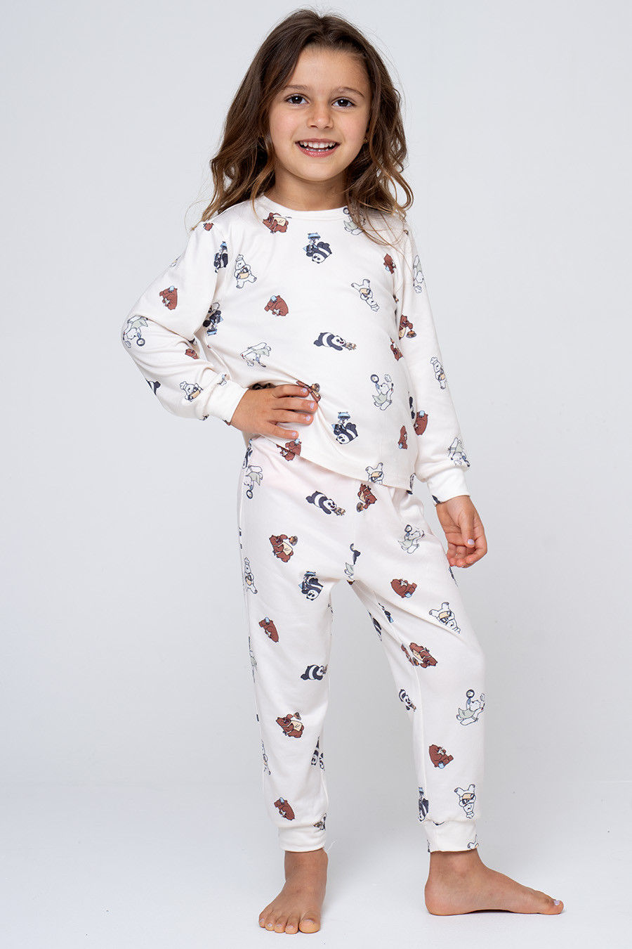 PIJAMA UNISSEX SKIN LIGHT - URSOS SEM CURSO CAFÉ DE DOMINGO FRENTE MENINA