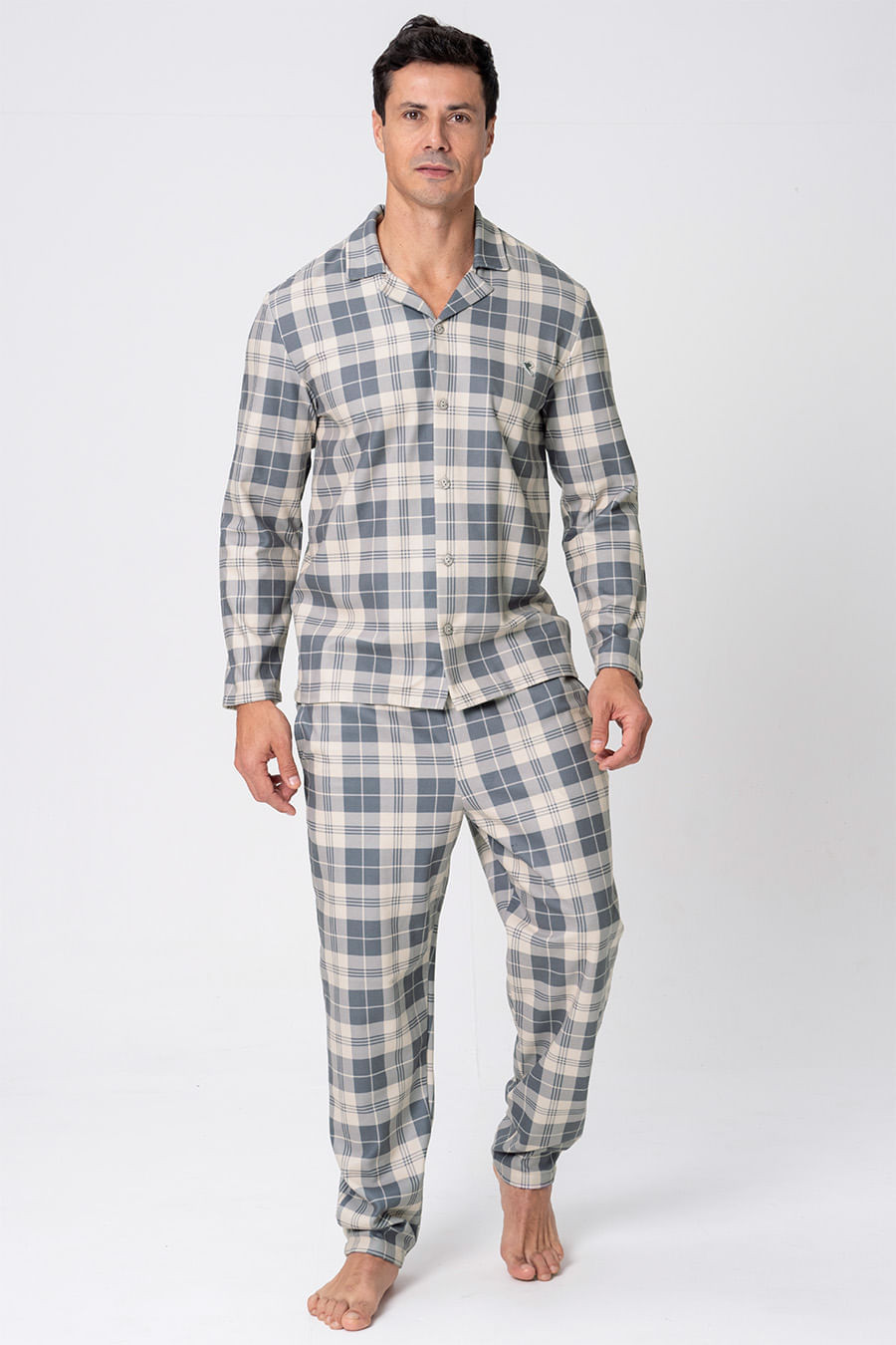 PIJAMA LONGO MASCULINO AMERICANO - GREY PIJAMA LONGO MASCULINO AMERICANO - GREY