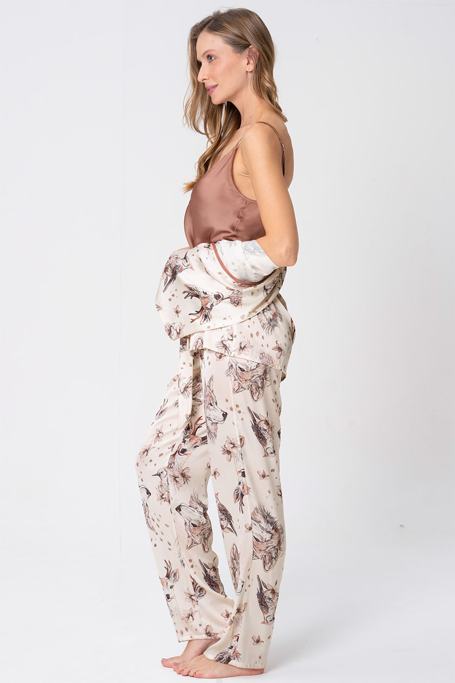 PIJAMA ACETINADO 3 PEÇAS - SERENA PIJAMA ACETINADO 3 PEÇAS - SERENA