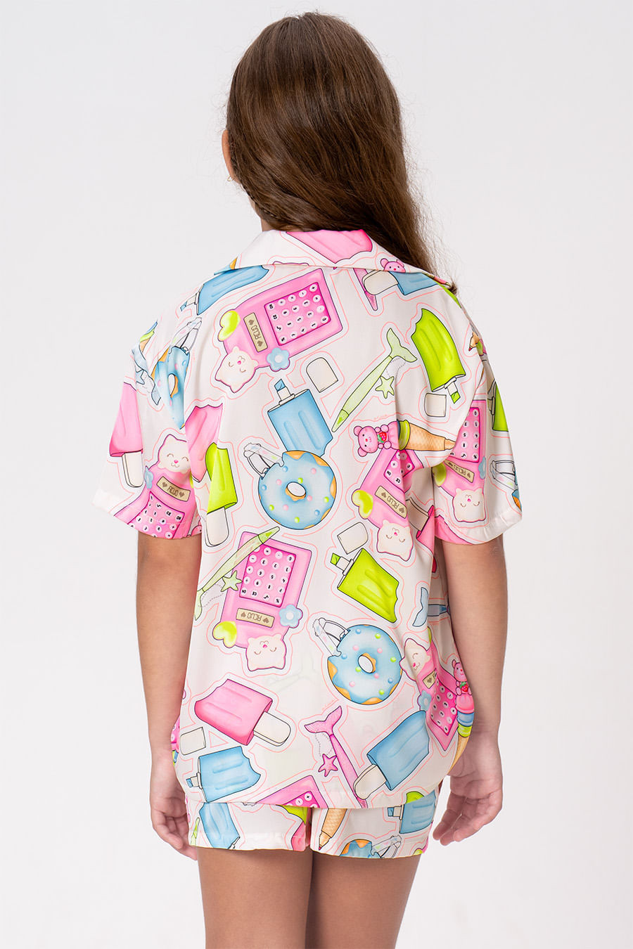 PIJAMA AMERICANO ACETINADO JUVENIL - CUTE PAPER PIJAMA AMERICANO ACETINADO JUVENIL - CUTE PAPER