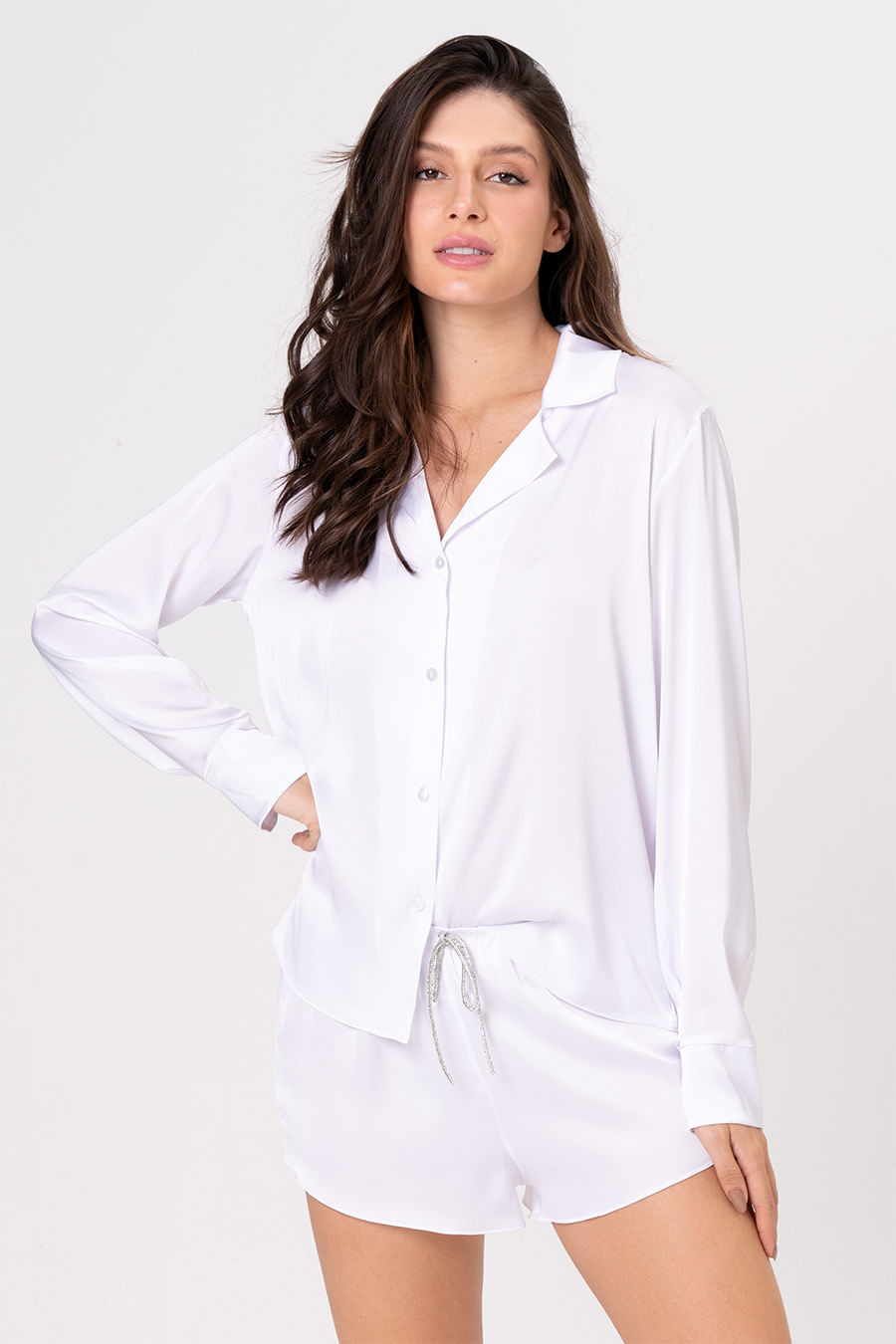 PIJAMA AMERICANO ACETINADO CURTO - YES, I DO PIJAMA AMERICANO ACETINADO CURTO - YES, I DO