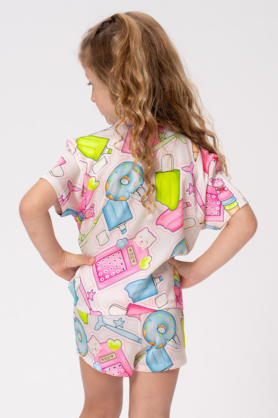 PIJAMA AMERICANO ACETINADO INFANTIL - CUTE PAPER PIJAMA AMERICANO ACETINADO INFANTIL - CUTE PAPER